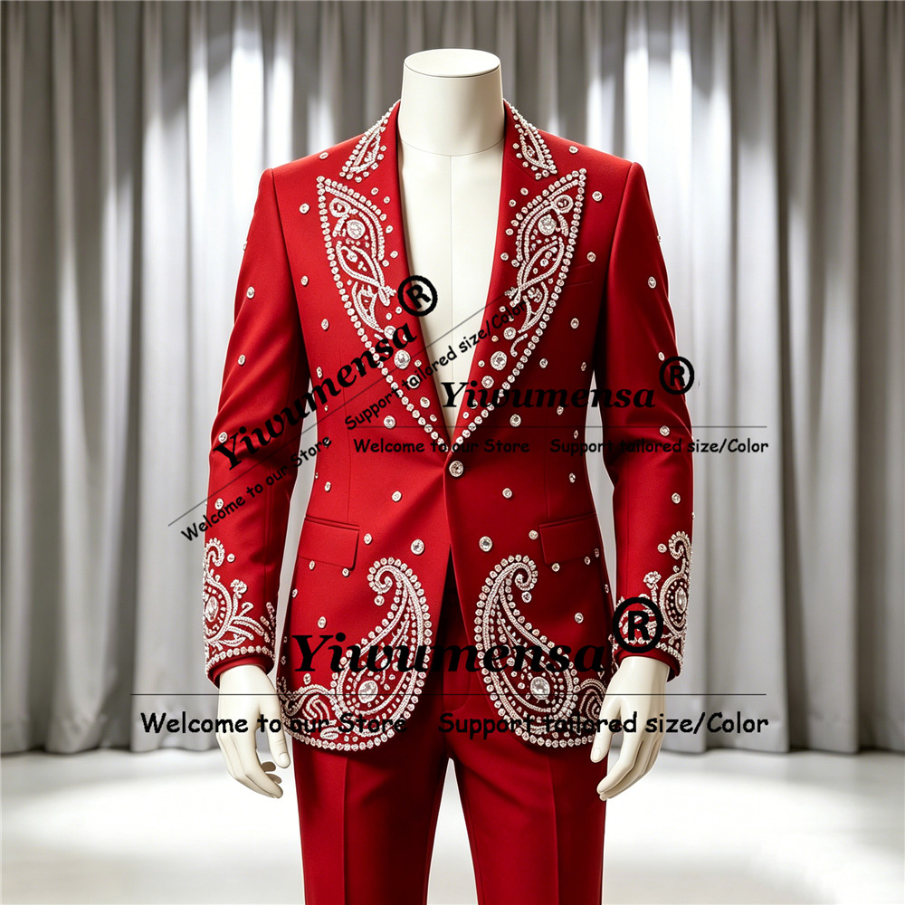 Men'S Formal Wear Jewelry - Costume de Mariage Scintillant pour Homme