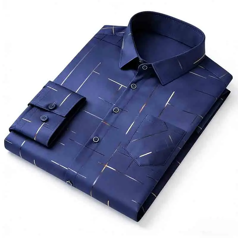 High End Men'S Formal Wear - Chemise à manches longues pour homme