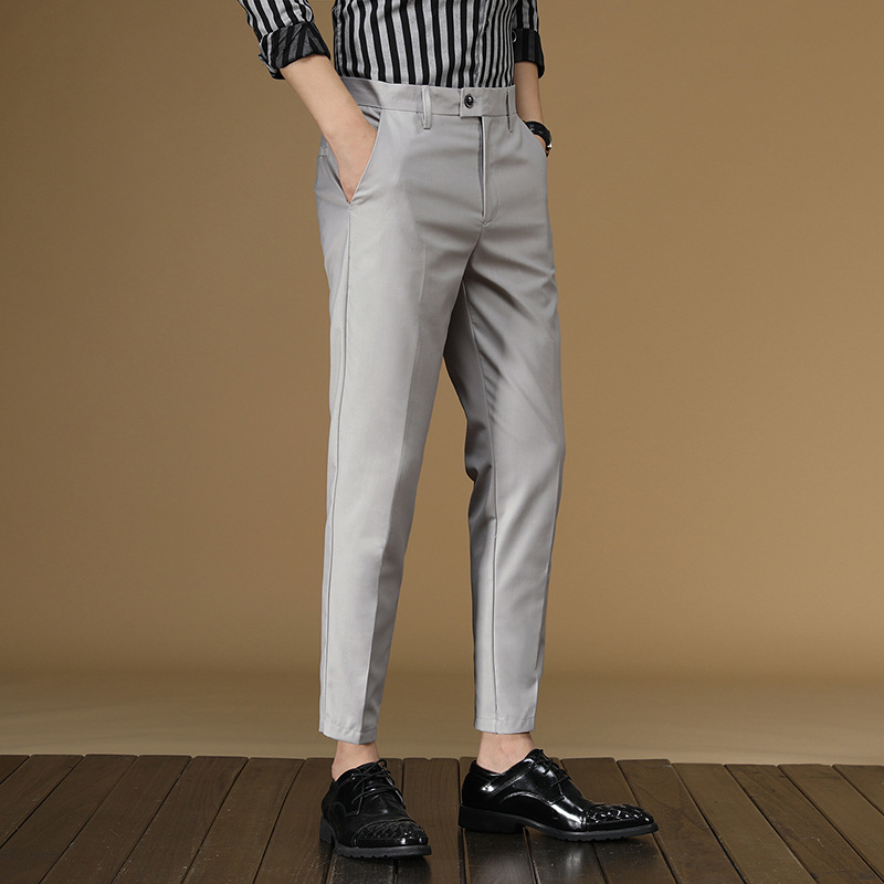 Khaki Formal Wear Men - Pantalon d'été imbibé pour hommes, rouge,