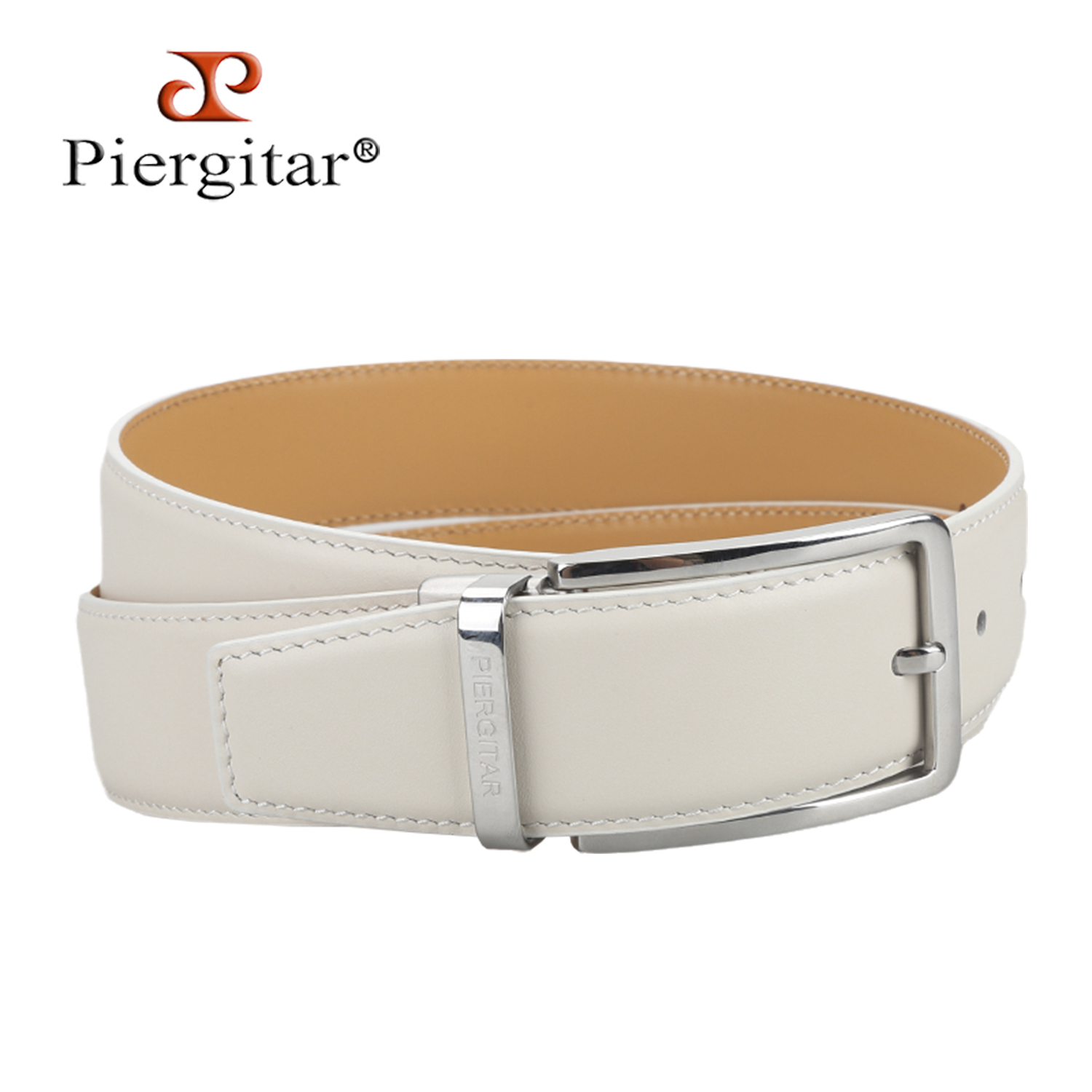 Men'S Luxury Formal Wear Brands - Ceintures pour hommes en cuir blanc
