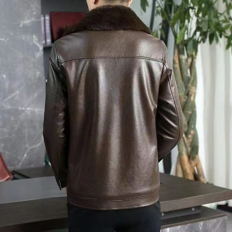 Men'S Formal Wear In Winter - Manteau d'hiver en cuir pour hommes,