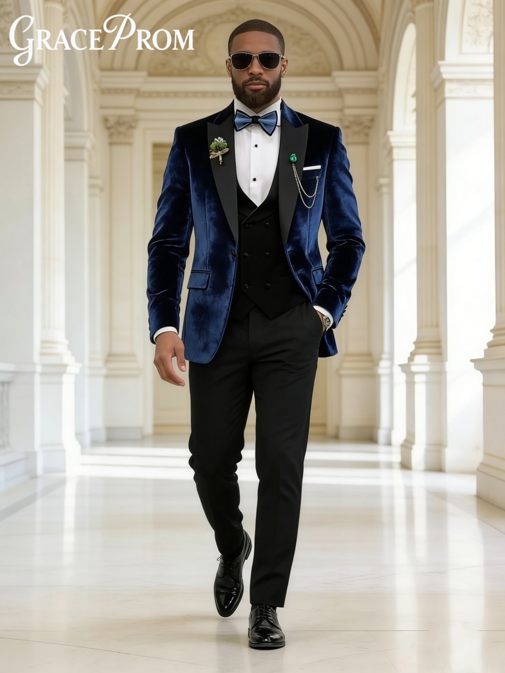 Men'S Formal Wear In Winter - Ensemble de costumes en velours luxueux