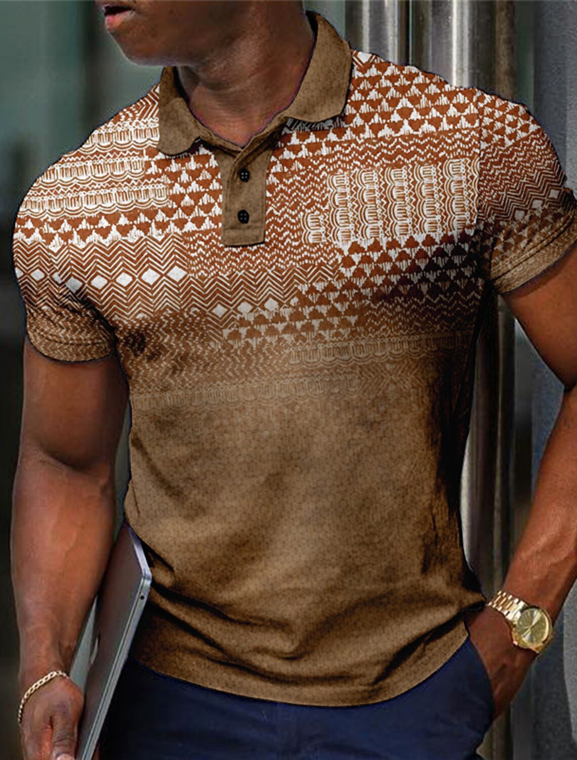 Men'S Polo Formal Wear - Mode hommes polos à carreaux chemise