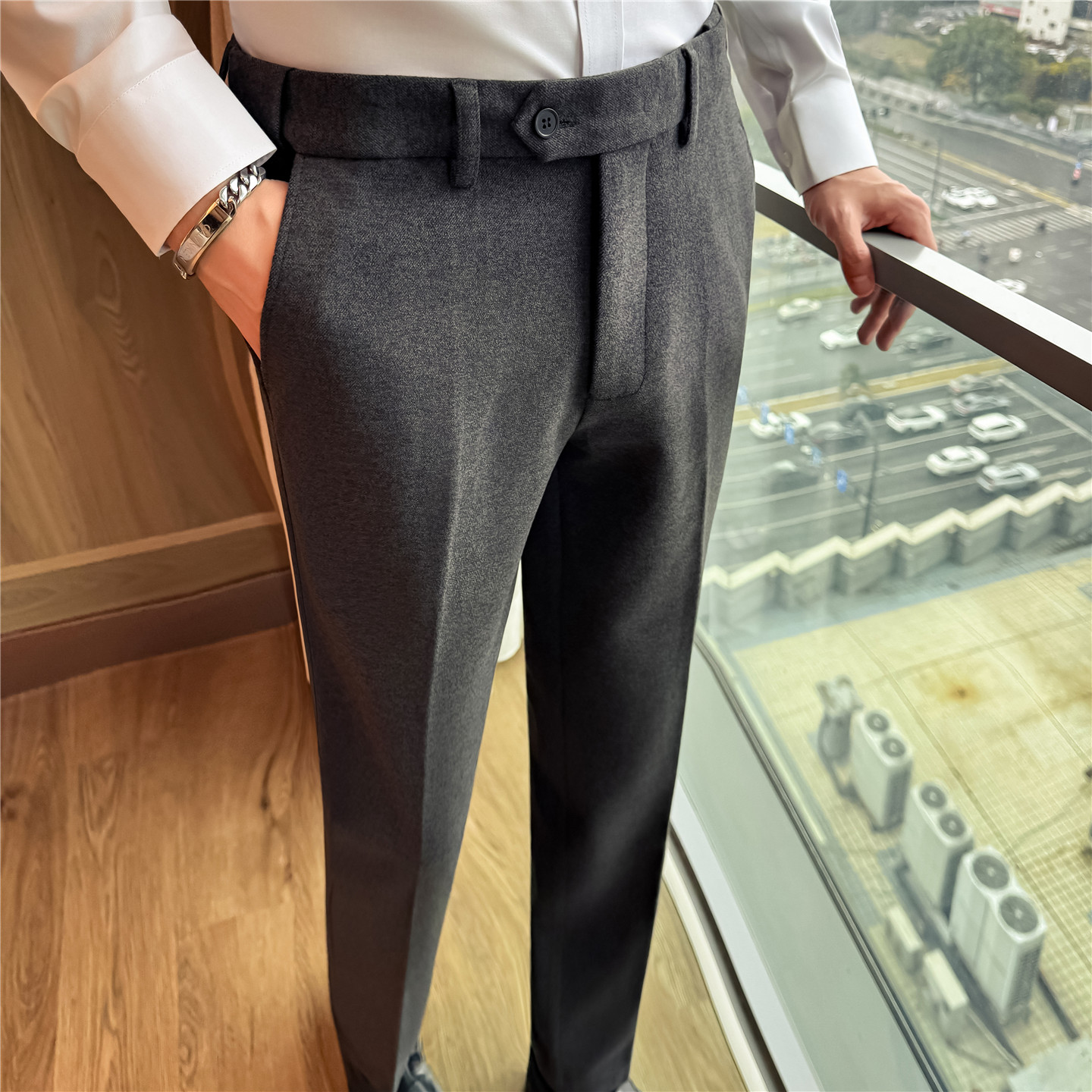 Men'S Formal Wear In Winter - Pantalon de costume droit en laine