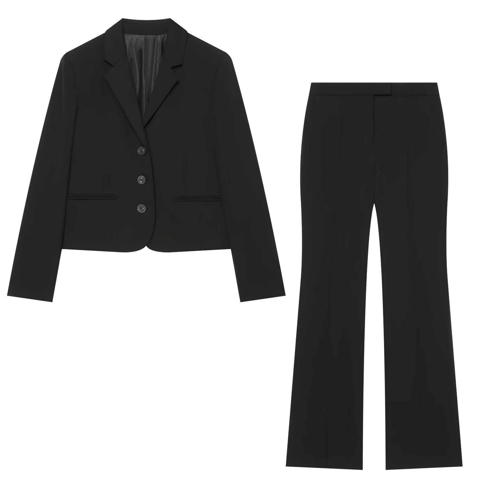 Men Formal Wear All Black - Ensemble tailleur noir formel pour femmes,