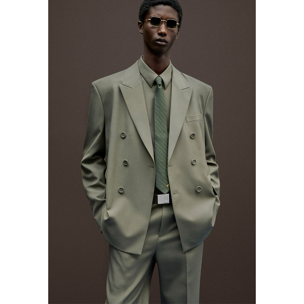 Khaki Formal Wear Men - Costume pour homme à double boutonnage,