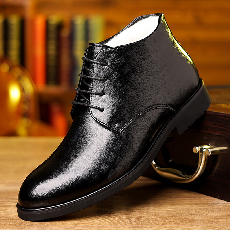 Men'S Formal Wear In Winter - Bottes en cuir de style britannique