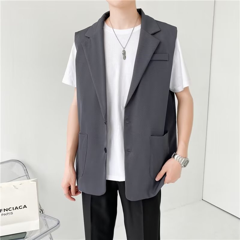 Korean Men Formal Wear - GlaKorean Fibroadt Blazer Hommes Veste Bureau