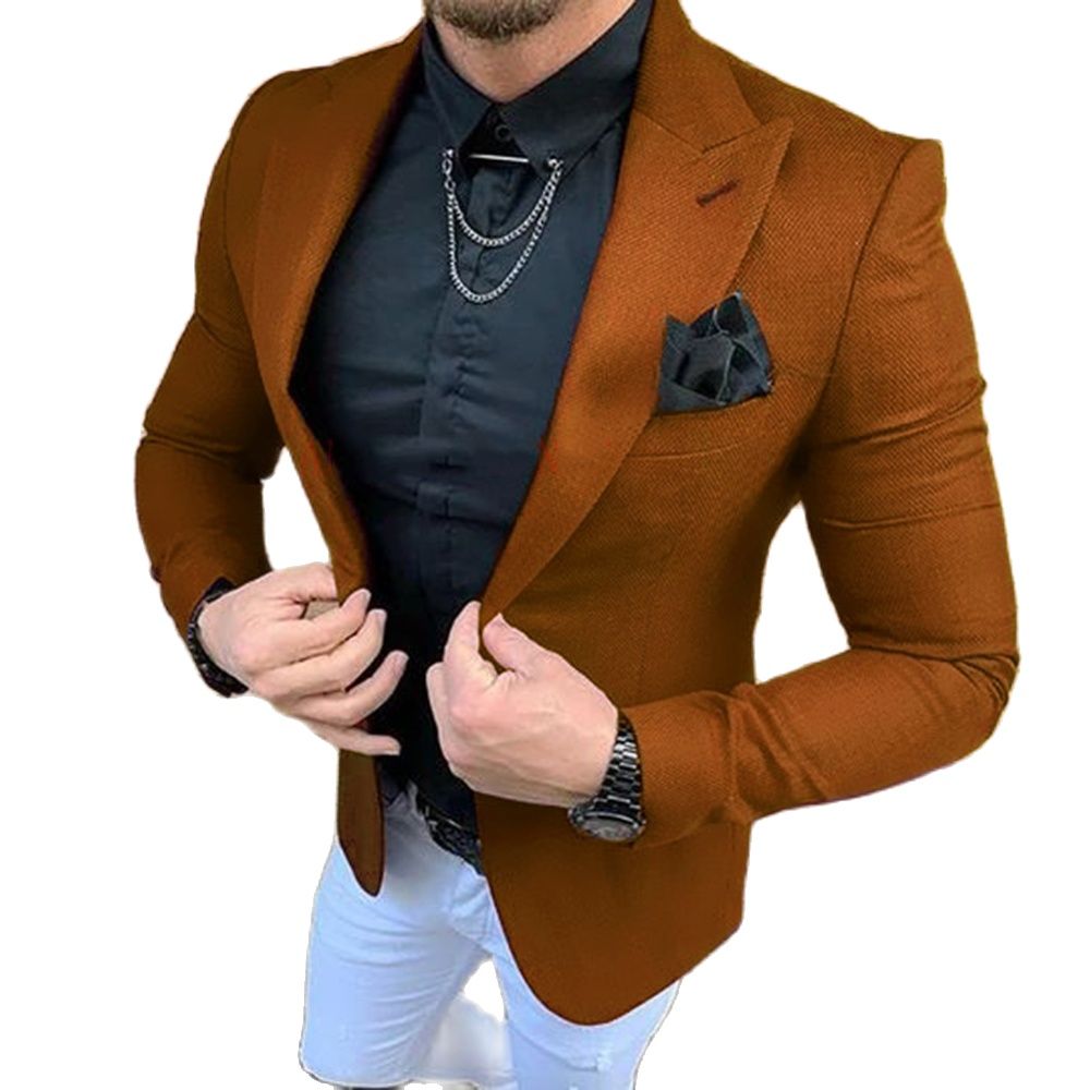 Men Formal Wear Brown - Costumes pour hommes 2 pièces vêtements