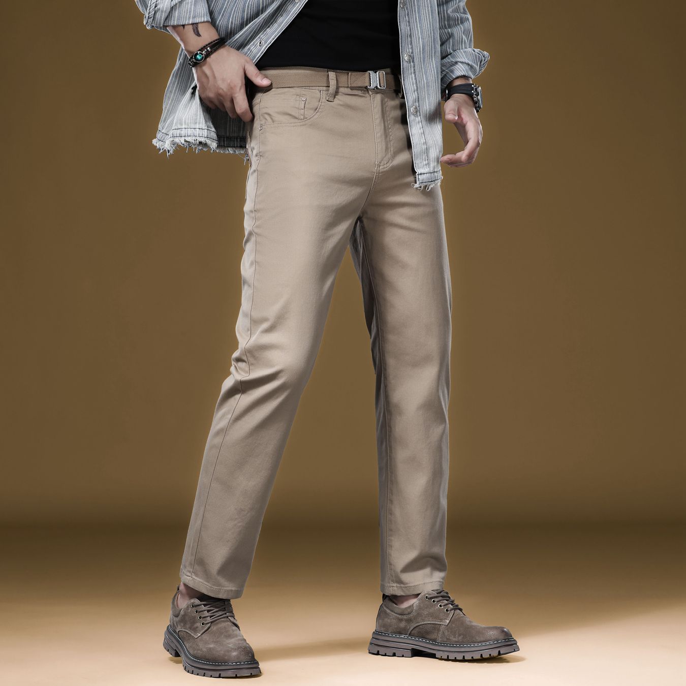 Khaki Formal Wear Men - Nouveaux pantalons pour hommes de qualité,