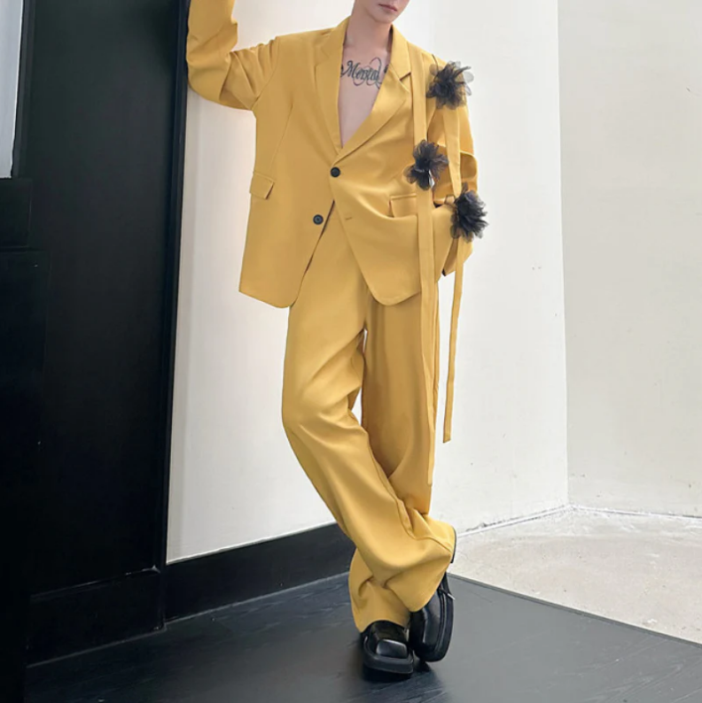 Formal Wear For Men Yellow - Ensemble de costume jaune pour homme