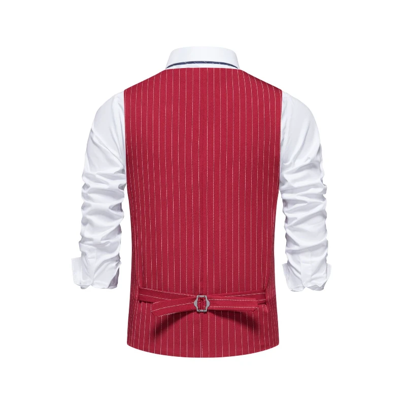 Gilet de costume à rayures rou - Khaki Formal Wear Men avis et prix
