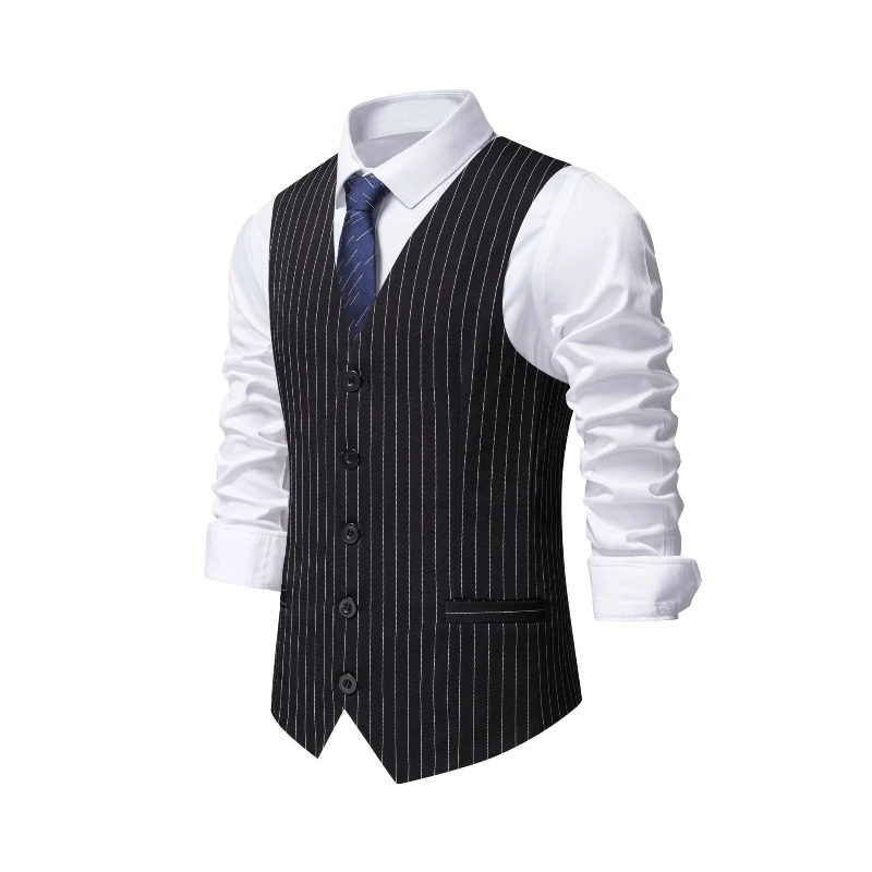 Gilet de costume à rayures rou - Khaki Formal Wear Men avis et prix