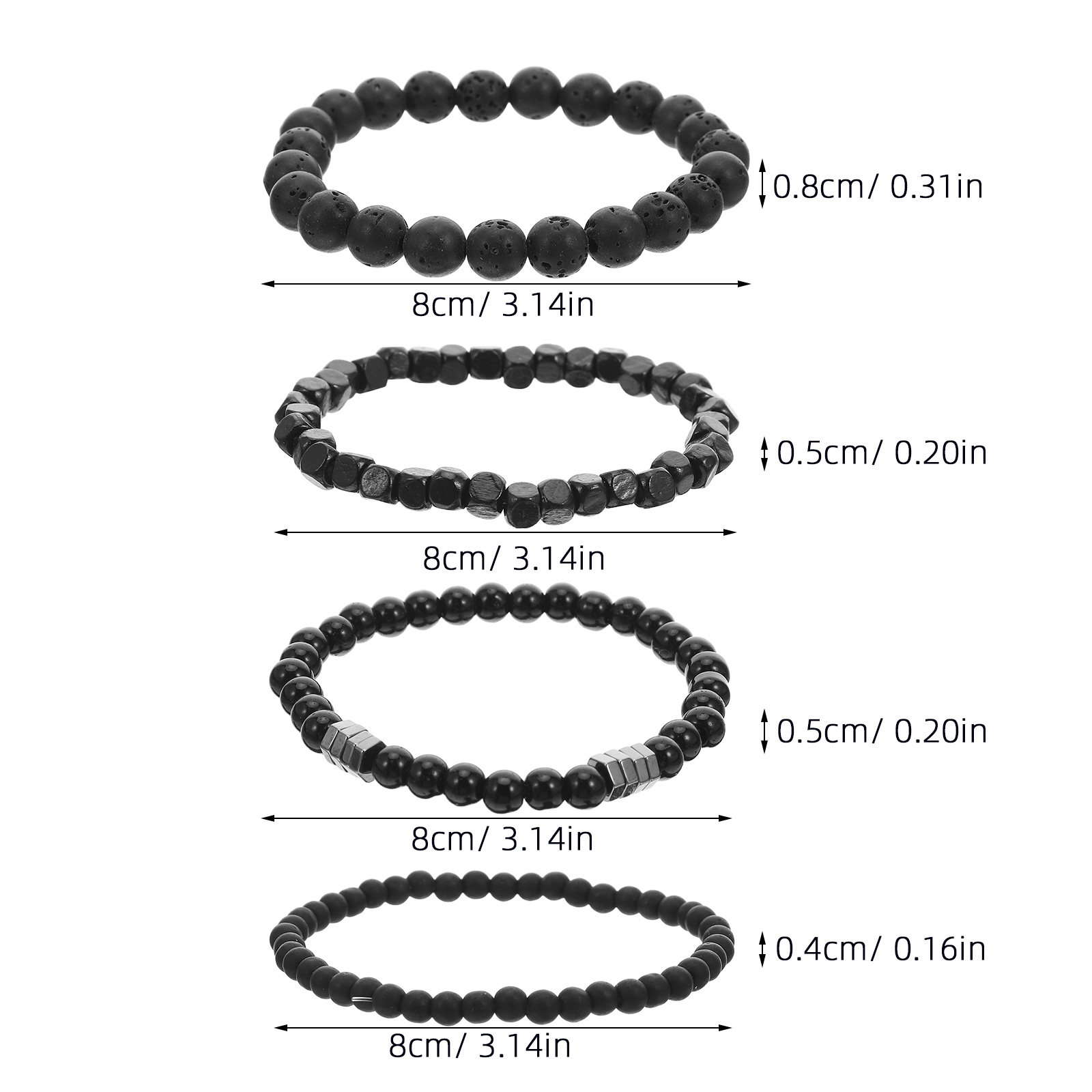 4 bracelets en zircon pour hom - Men'S Formal Wear Jewelry avis et prix