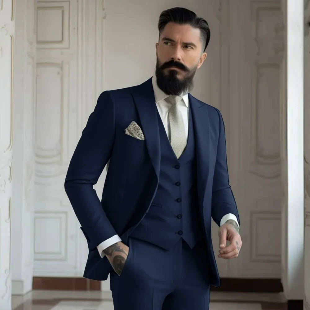 Ensemble de 3 pièces de costum - Khaki Formal Wear Men avis et prix