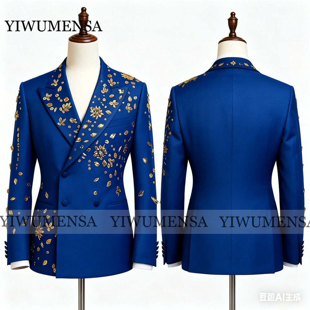 Costume bleu roi brillant pour - Men'S Formal Wear Jewelry avis et prix