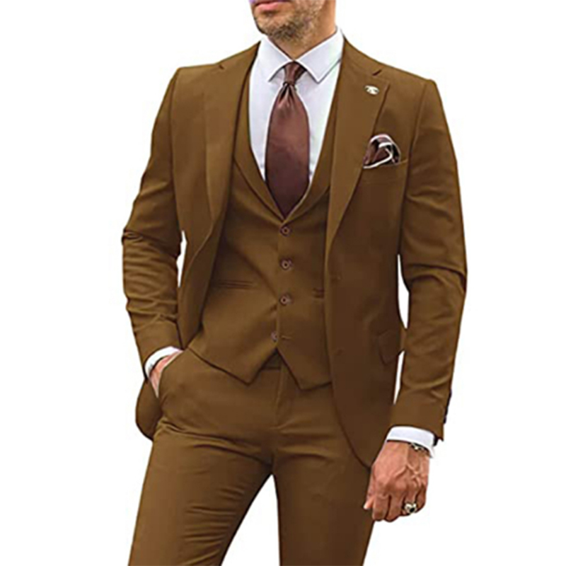 Costumes beiges 3 pièces pour  - Men Formal Wear Wedding avis et prix