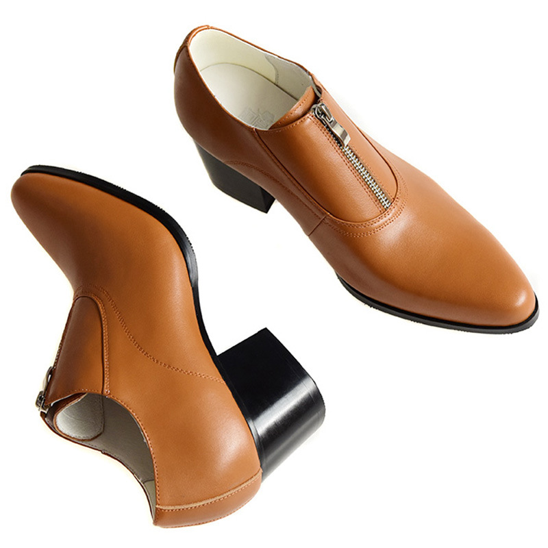 Mocassins en cuir formels marr - Men Formal Wear Brown avis et prix