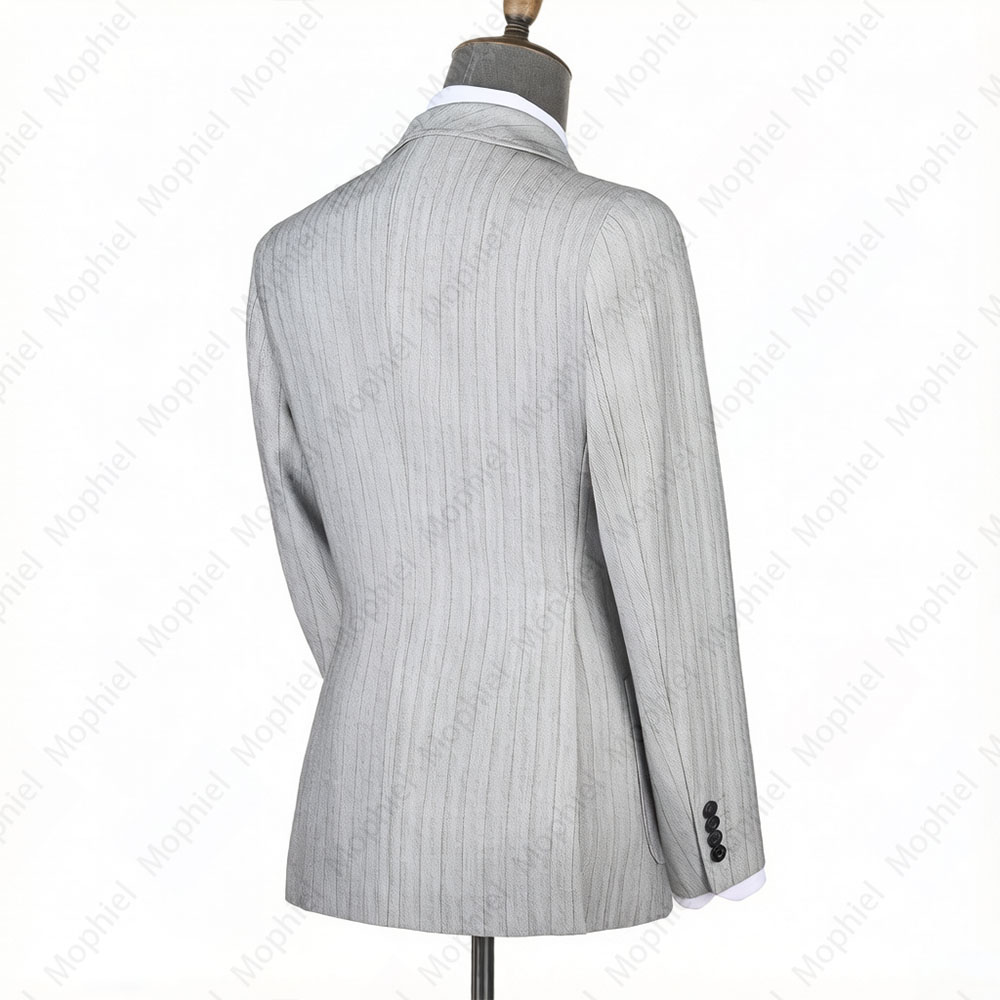 Costume homme gris clair Mophi - Men Formal Wear Wedding avis et prix