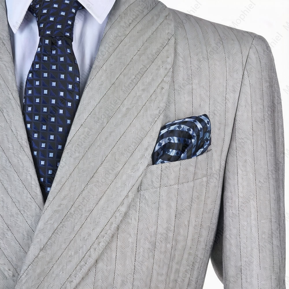 Costume homme gris clair Mophi - Men Formal Wear Wedding avis et prix