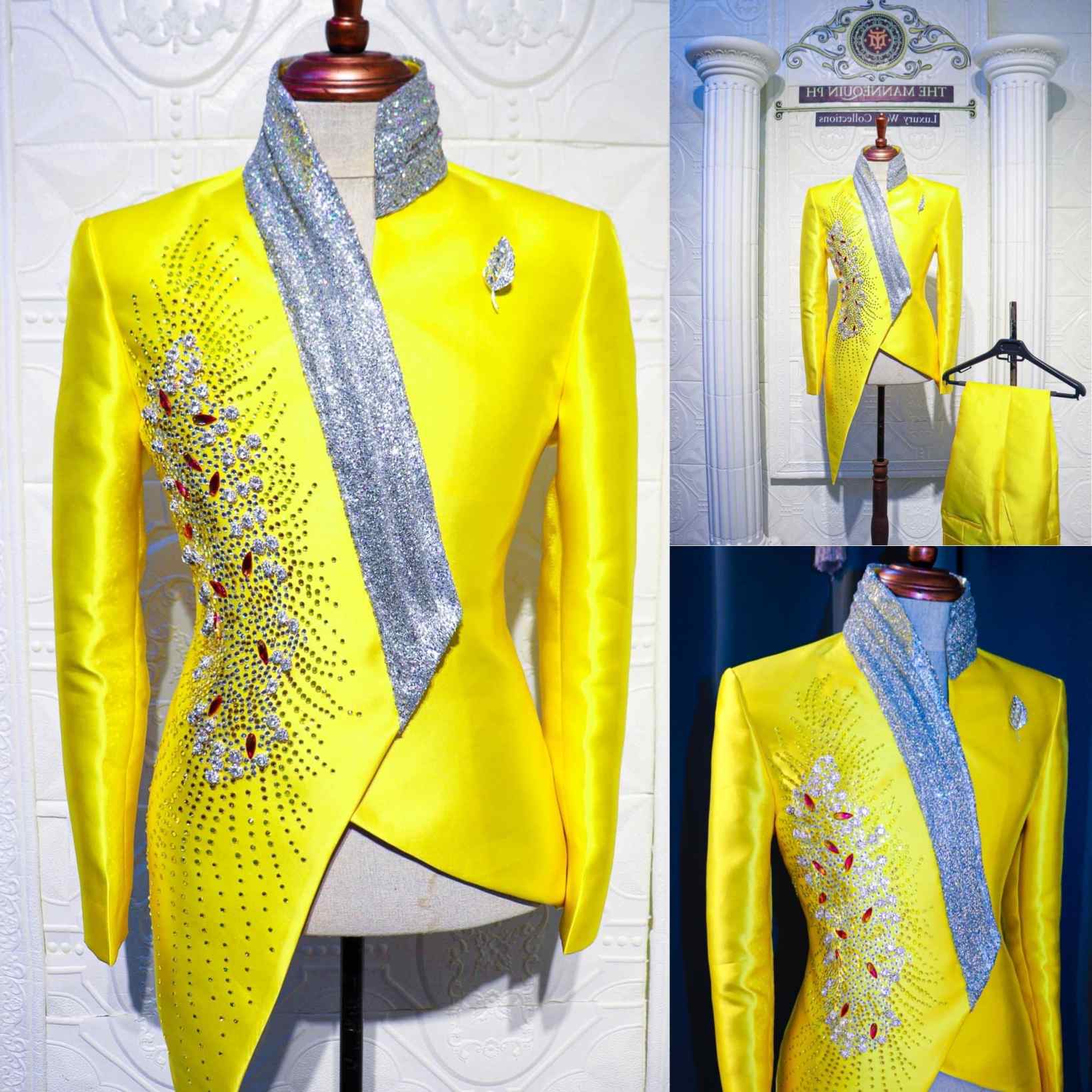 Mode jaune mariage Tuxedos Uni - Formal Wear For Men Yellow avis et prix