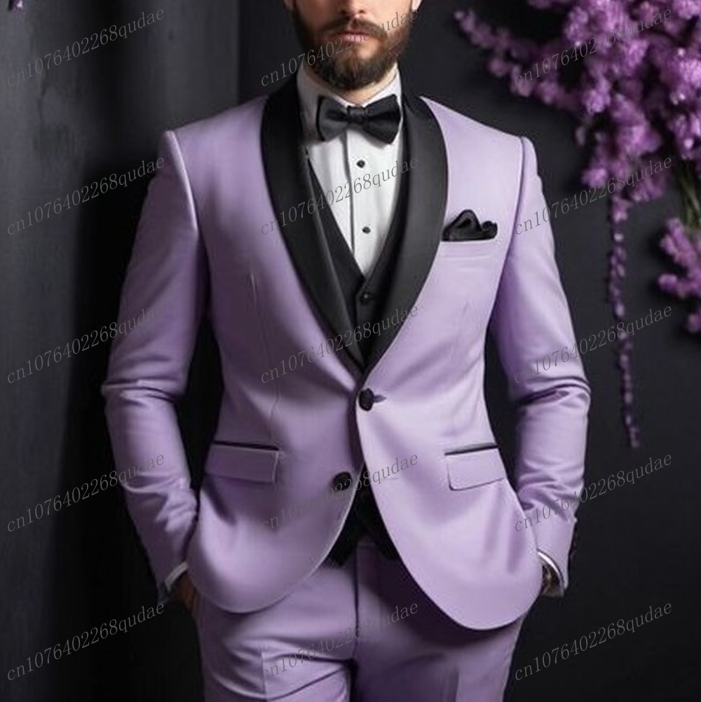 Costume formel violet et noir  - Men Formal Wear Purple avis et prix