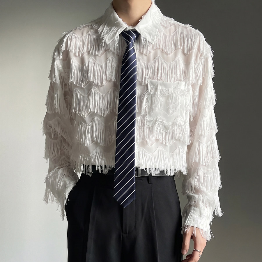 Chemises décontractées amples  - Korean Men Formal Wear avis et prix