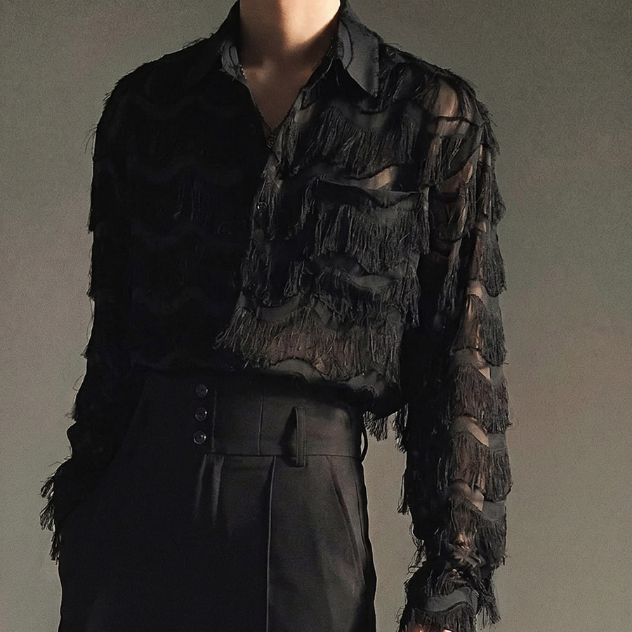 Chemises décontractées amples  - Korean Men Formal Wear avis et prix