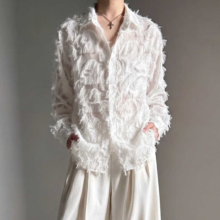 Chemises décontractées amples  - Korean Men Formal Wear avis et prix