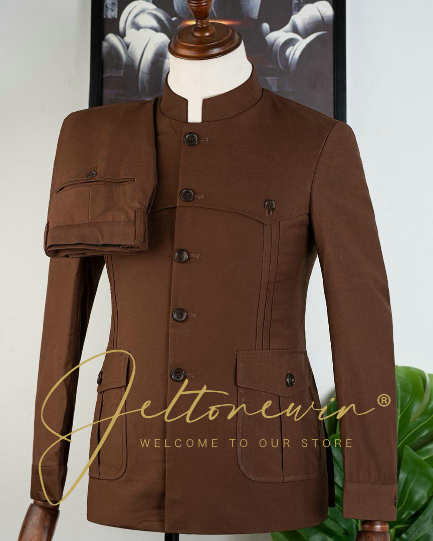 Costume deux pièces marron pou - Men Formal Wear Brown avis et prix