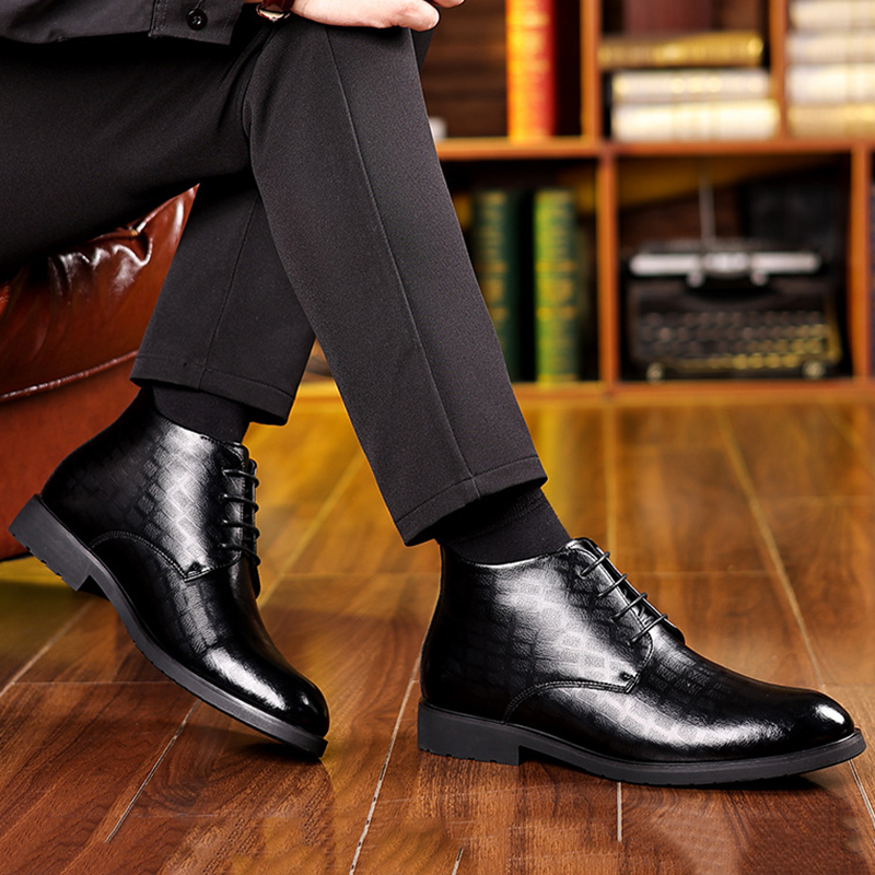 Bottes en cuir de style britan - Men'S Formal Wear In Winter avis et prix