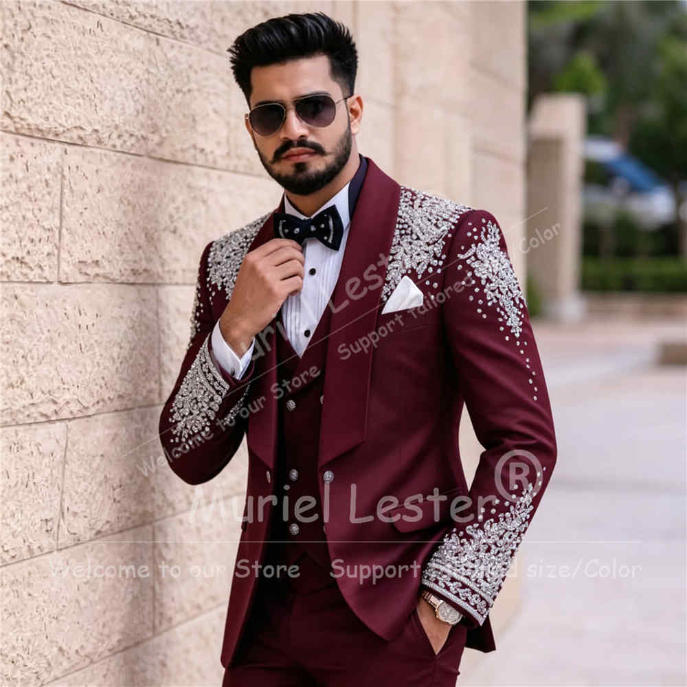 Costume de marié de luxe pour  - Men Formal Wear Wedding avis et prix
