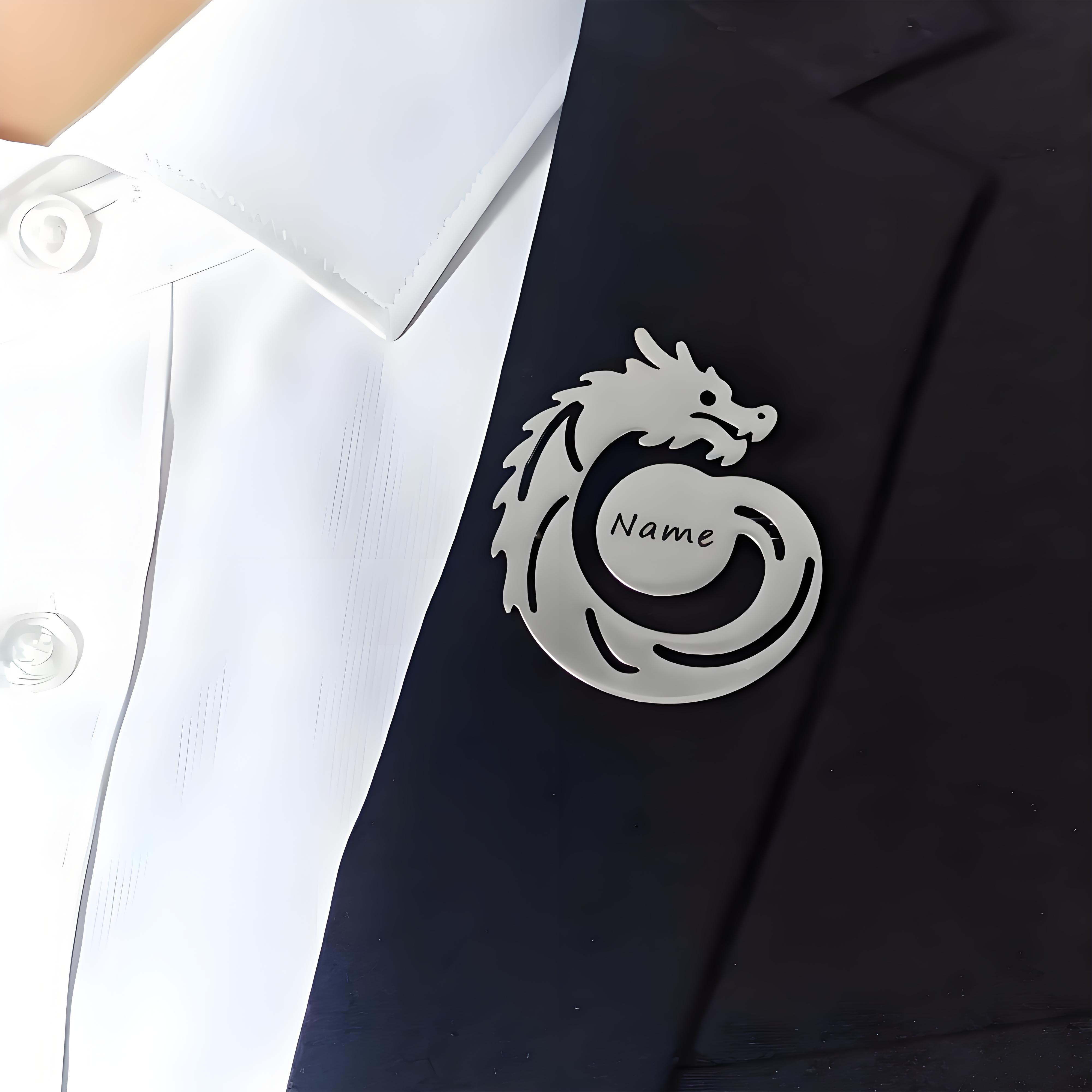 Broche Dragon avec nom personn - Men'S Formal Wear Jewelry avis et prix