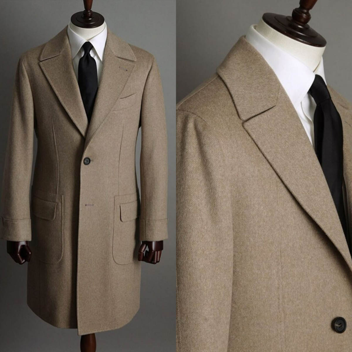 Manteau vintage kaki pour homm - Khaki Formal Wear Men avis et prix
