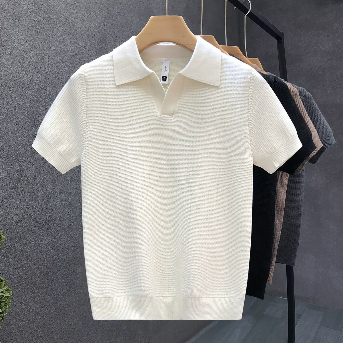 Pull en maille à col polo slim - Men'S Polo Formal Wear avis et prix