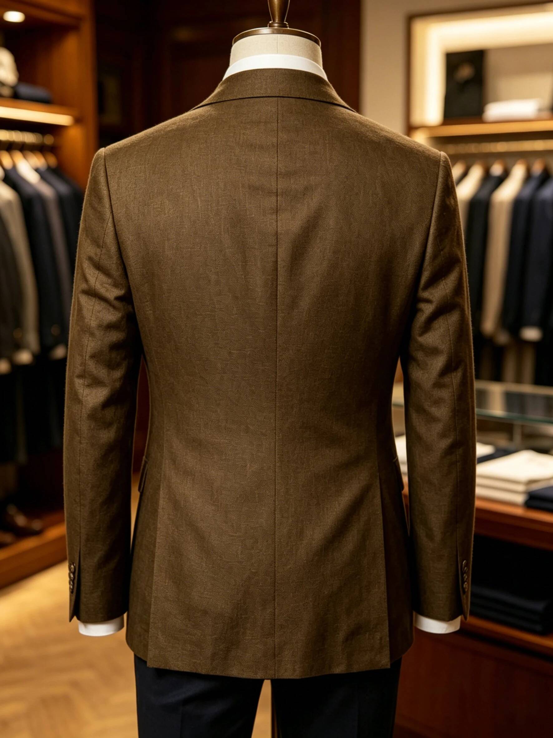 Blazer en lin croisé pour homm - Men Formal Wear Brown avis et prix