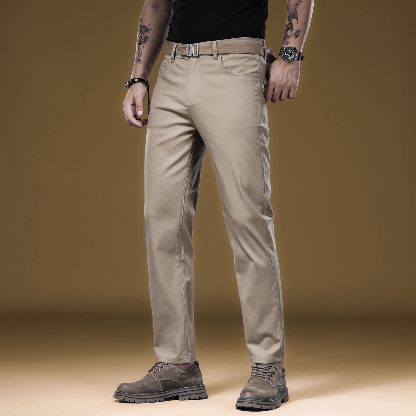 Nouveaux pantalons pour hommes - Khaki Formal Wear Men avis et prix