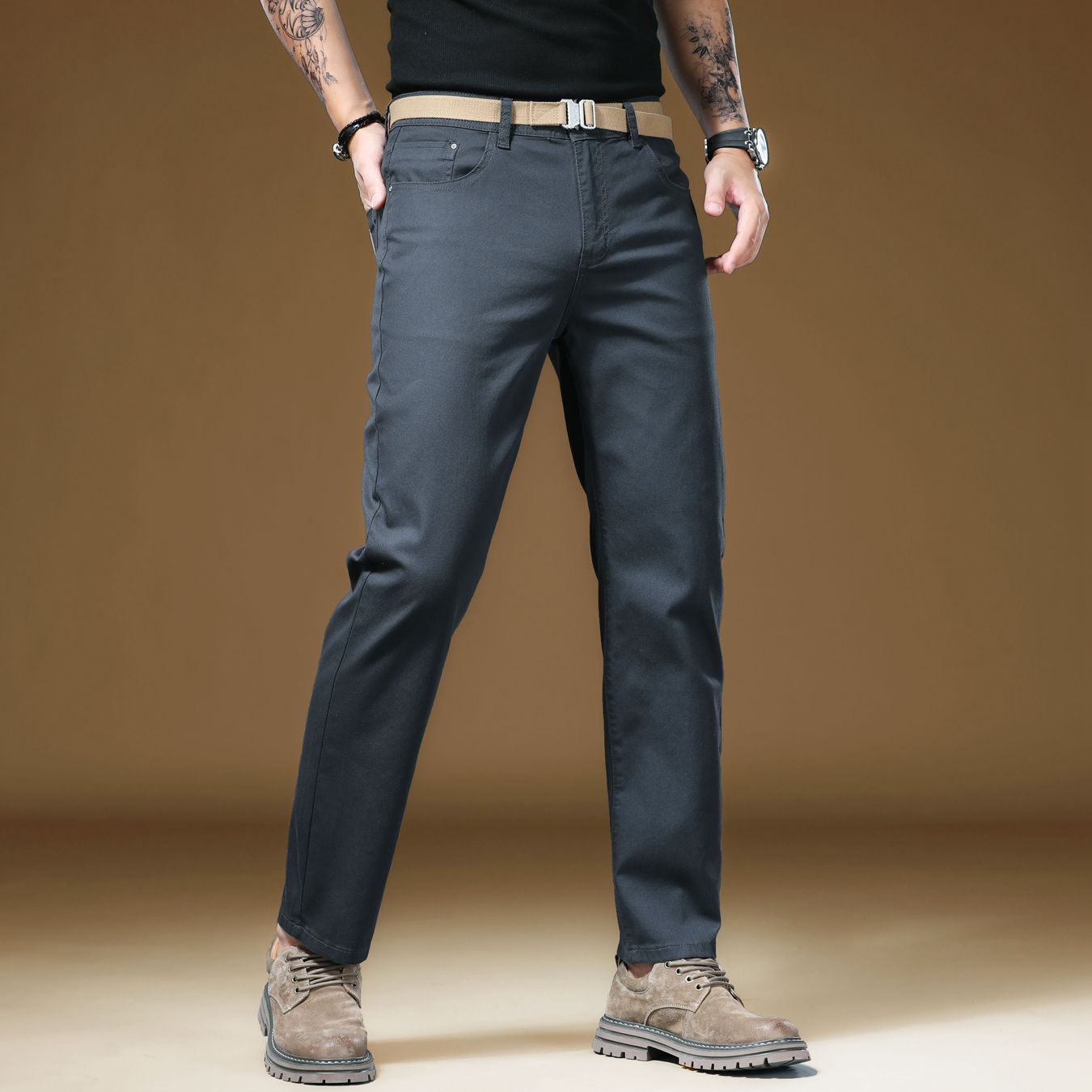 Nouveaux pantalons pour hommes - Khaki Formal Wear Men avis et prix