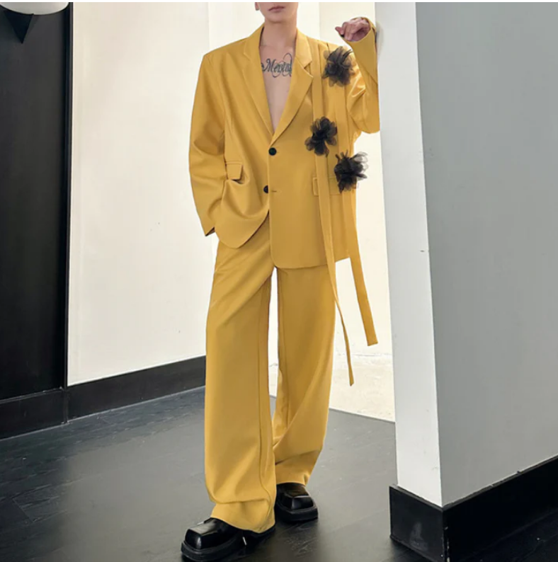 Ensemble de costume jaune pour - Formal Wear For Men Yellow avis et prix