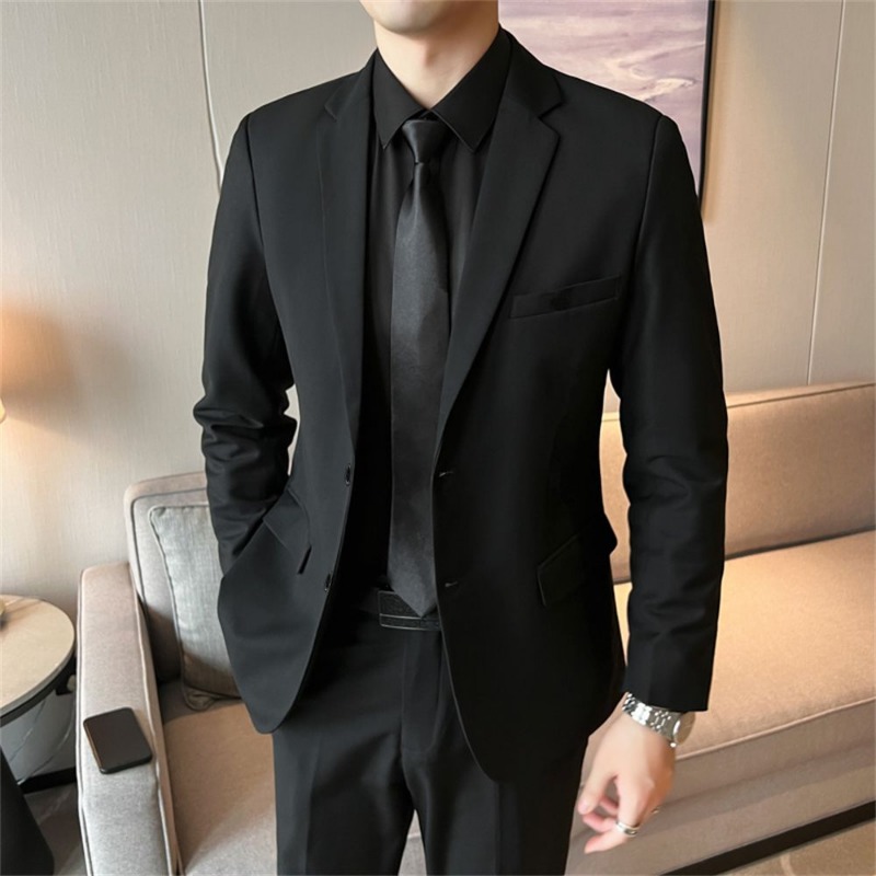 Ensemble de costume slim fit 2 - Korean Men Formal Wear avis et prix