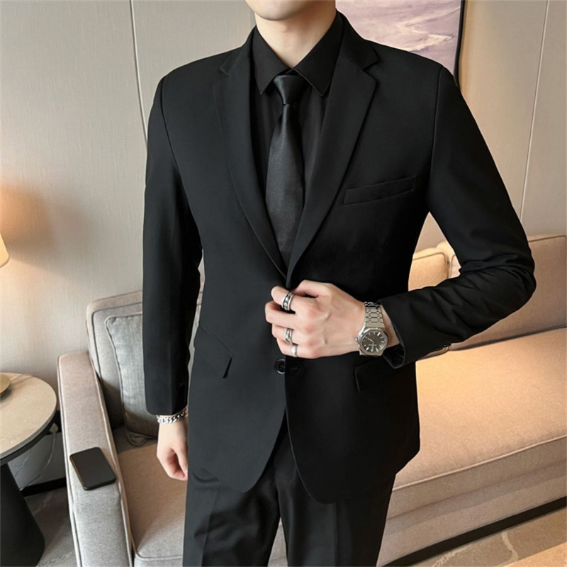 Ensemble de costume slim fit 2 - Korean Men Formal Wear avis et prix