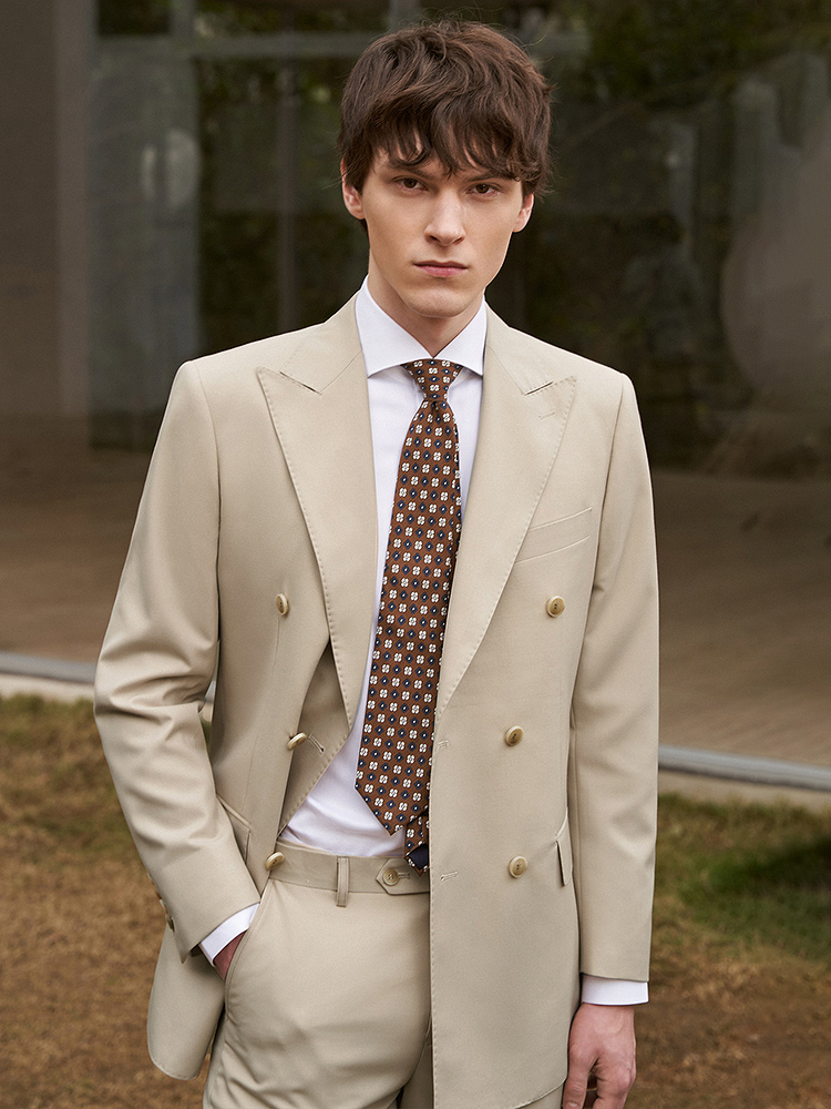 30% laine hommes costumes ense - Khaki Formal Wear Men avis et prix