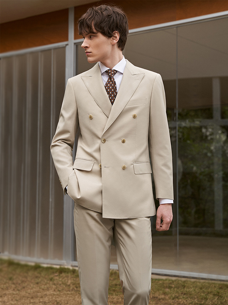 30% laine hommes costumes ense - Khaki Formal Wear Men avis et prix