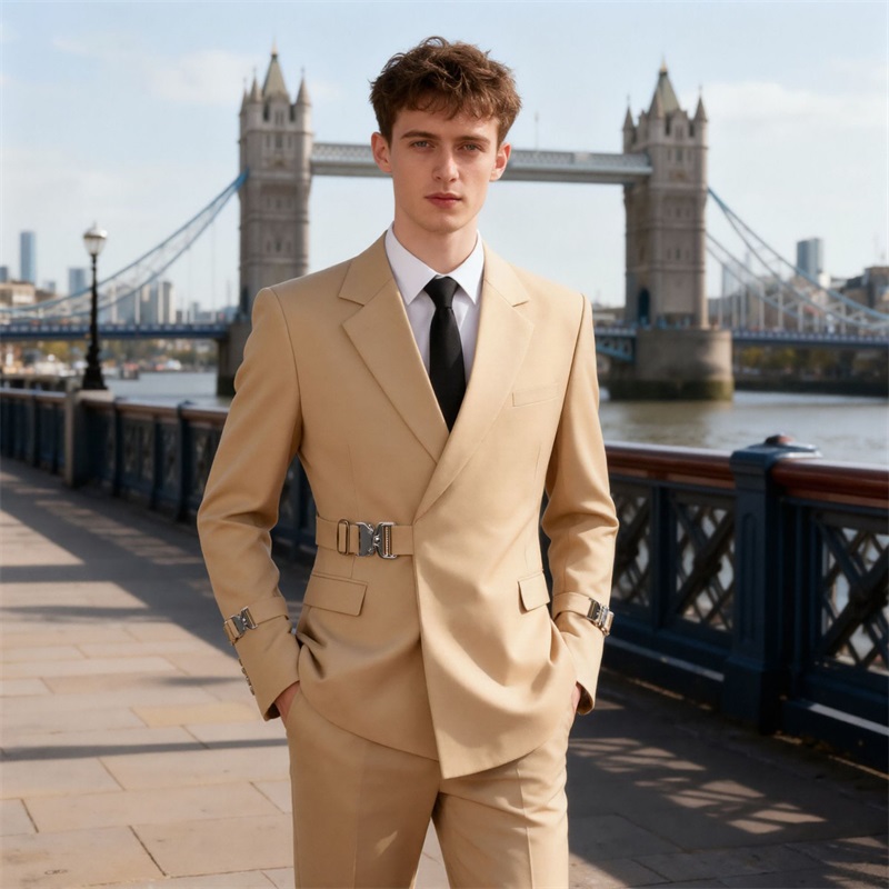 Ensemble de costume pour homme - Khaki Formal Wear Men avis et prix
